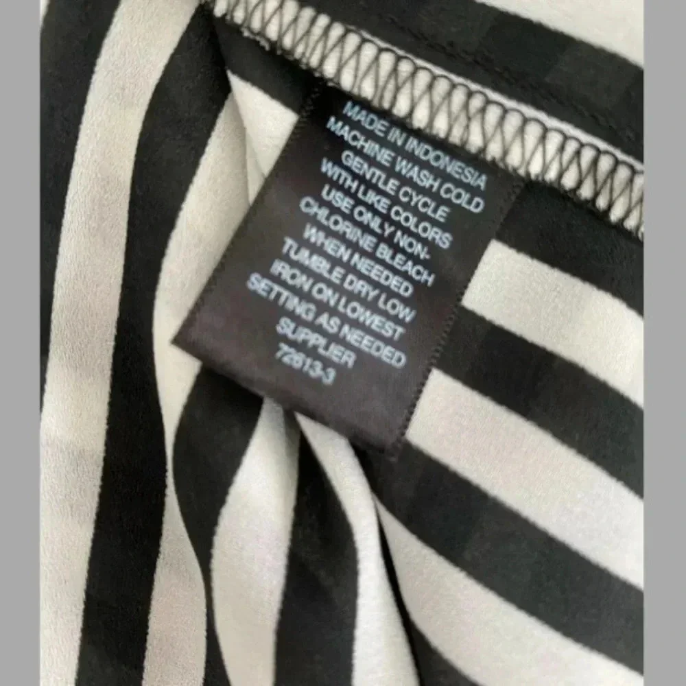 NWT Worthington Stripped Tie Neck Shirt Blouse Top size small long sleeve - Picture 6 of 7